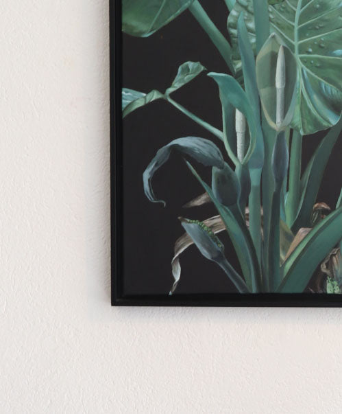 elephant ear plant painting Green goddess – Clarissa P. Valaeys Art