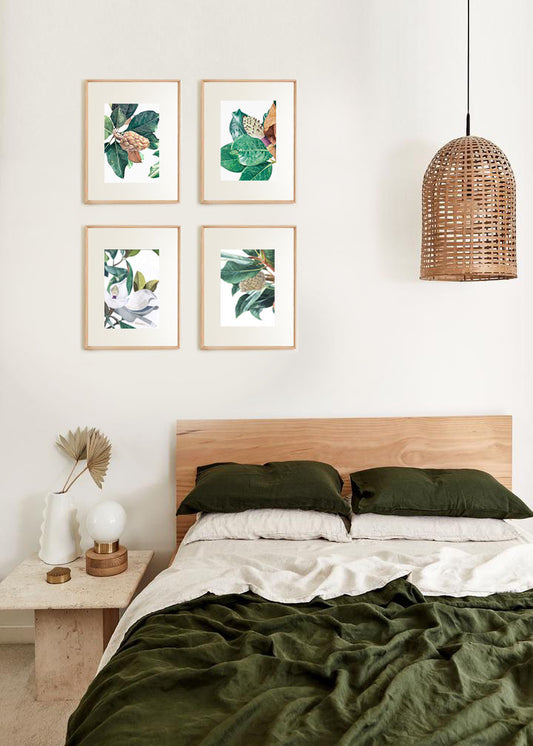 Magnolia Grandiflora A4 prints (set of 4)