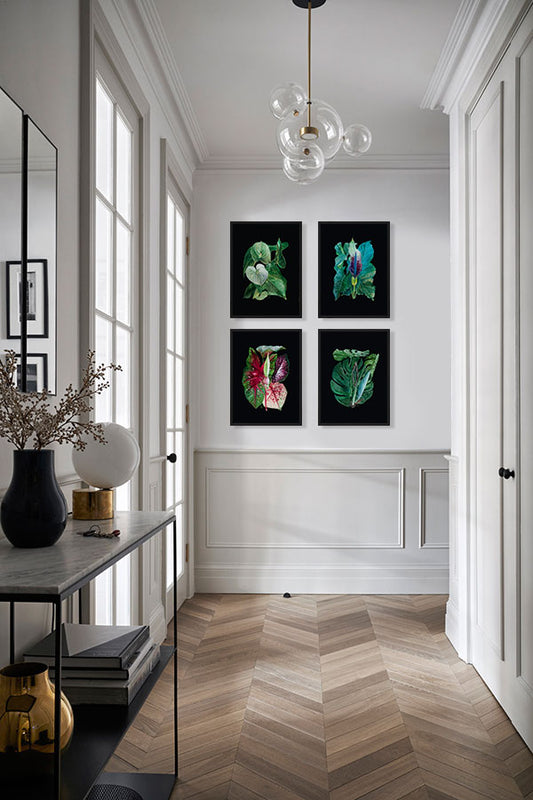 Tropical plants A4 prints (set of 4)